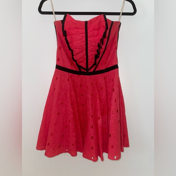 Vintage Red Karen Millen Mini Dress - Picture 2 of 4